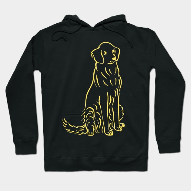 Sitting Golden Retriever Hoodie by illucalliart